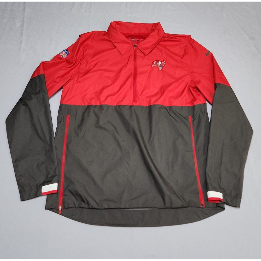 Nike NFL Tampa Bay Buccaneers On-Field Half Zip Jacket Red Pewter CW7316-687 Med